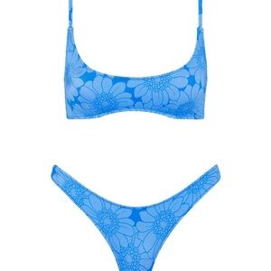 Triangl Swimwear Light Blue Floral Bikini